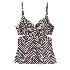 Women's Freshwater Side Cutout Tankini Top -Free the Roses shop 5773040 ALT4