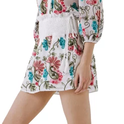 Embroidered Mini Skirt 5 Embroidered Mini Skirt -Free the Roses shop 5965932 ALT2