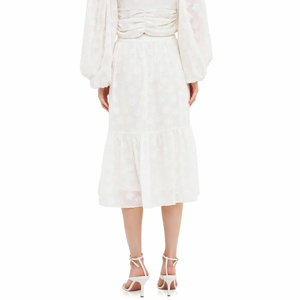 Floral Embroidered Tiered Skirt 2 Floral Embroidered Tiered Skirt - Image 2