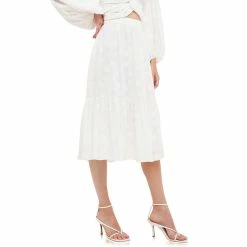 Floral Embroidered Tiered Skirt 5 Floral Embroidered Tiered Skirt -Free the Roses shop 5965960 ALT2