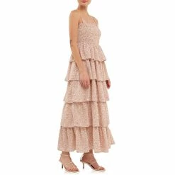 Floral Smocked Multi Tiered Maxi -Free the Roses shop 5966011 ALT2