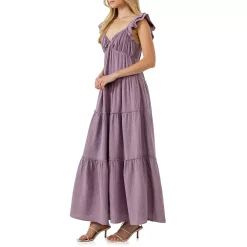 Maxi Sweetheart With Raw Edge Details -Free the Roses shop 5966049 ALT2