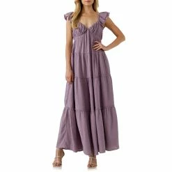 Maxi Sweetheart With Raw Edge Details