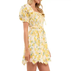 Floral Embroidery Mini Dress -Free the Roses shop 5966379 ALT2