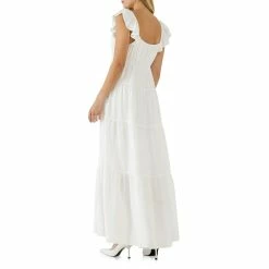 Ruffle Sleeve Maxi Dress 8 Ruffle Sleeve Maxi Dress -Free the Roses shop 5966392 ALT