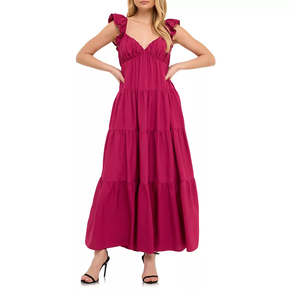 Ruffle Sleeve Maxi Dress 2 Ruffle Sleeve Maxi Dress - Image 2