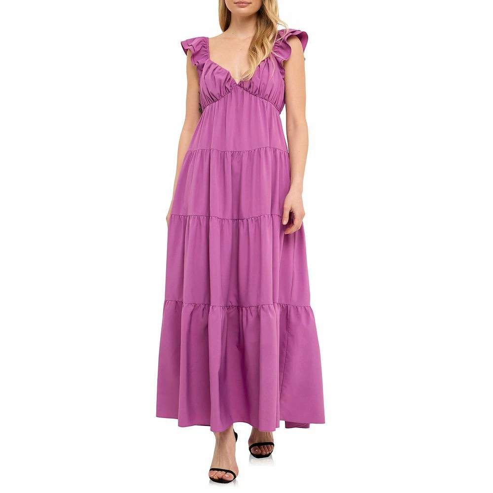 Ruffle Sleeve Maxi Dress 3 Ruffle Sleeve Maxi Dress - Image 3