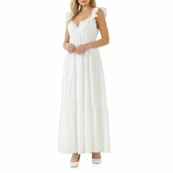 Ruffle Sleeve Maxi Dress