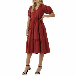 Stripe Texture Midi Dress -Free the Roses shop 5966402 ALT2