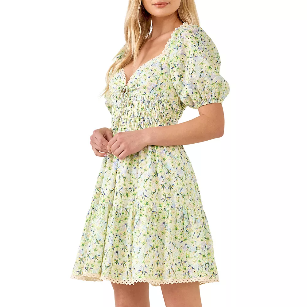 Shirred Waist Milkmaid Mini Dress 3 Shirred Waist Milkmaid Mini Dress - Image 3