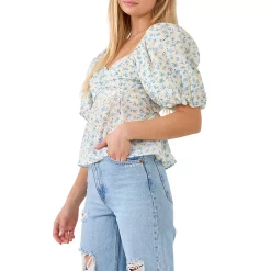 Floral Tied Back Top -Free the Roses shop 5966694 ALT2