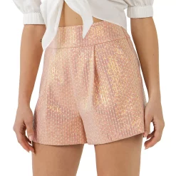 Sequins Embroidered Shorts -Free the Roses shop 5966758 ALT2