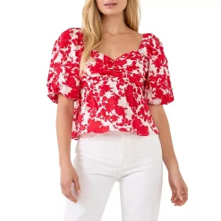 Floral Tied Back Top