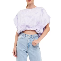 Tie-Dye Knit Balloon Top