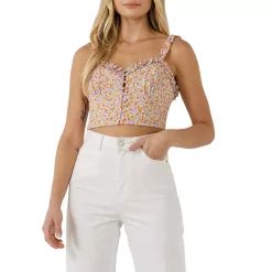 Floral Print Cropped Top