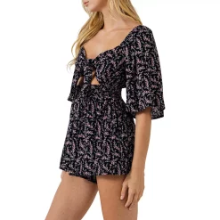 Floral Tied Detail Romper -Free the Roses shop 5966862 ALT2