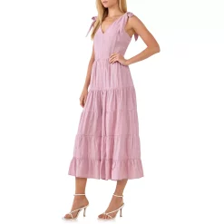 Tiered Jumpsuit with Bow Tie Shoulders -Free the Roses shop 5966940 ALT2