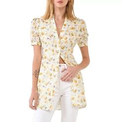 Embroidered Floral Shirt Dress