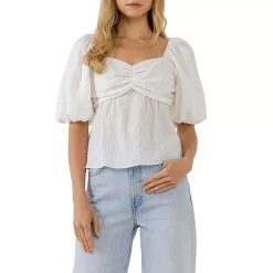 Textured Back Tied Top
