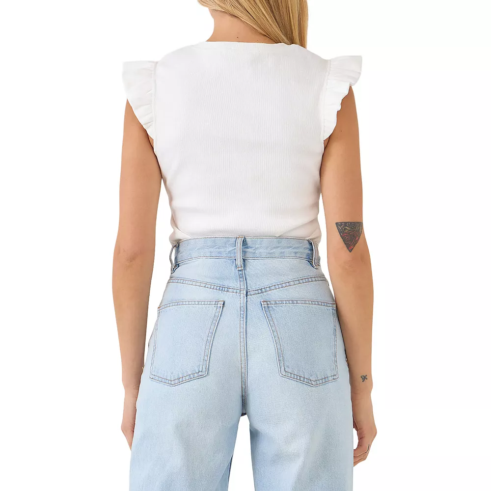 U-neckline Ribbed Knit Top 2 U-neckline Ribbed Knit Top - Image 2