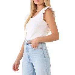 U-neckline Ribbed Knit Top 5 U-neckline Ribbed Knit Top -Free the Roses shop 5967054 ALT2