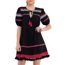 Puff Sleeve Mini Dress