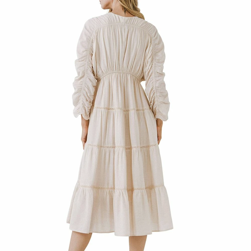 Shirring Detail Midi Dress 2 Shirring Detail Midi Dress - Image 2