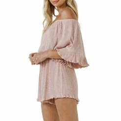 Texture Knit Romper -Free the Roses shop 5967114 ALT2