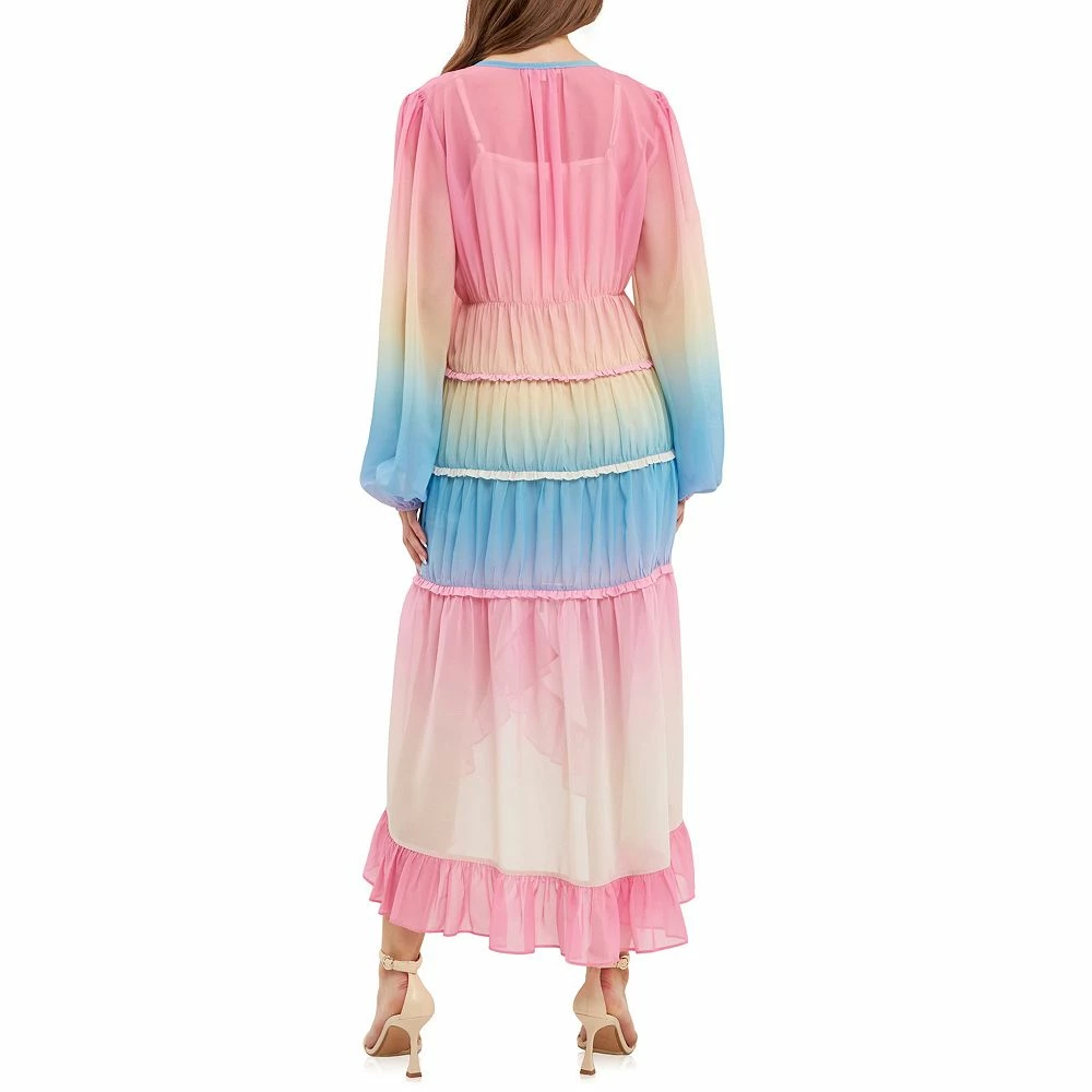 Tie Dye Print Ruffle High-Low Dress 2 Tie Dye Print Ruffle High-Low Dress - Image 2