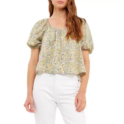 Floral Print with Sequins Top