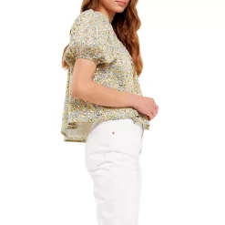 Floral Print with Sequins Top -Free the Roses shop 6032942 ALT2